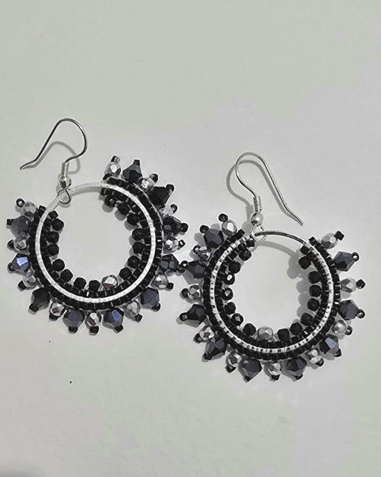 Crystal Fringe Hoops 01